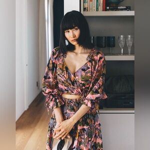 NWT Cleobella ‘Leighton’ Floral Wrap Crop Top in Tapestry Sz XS